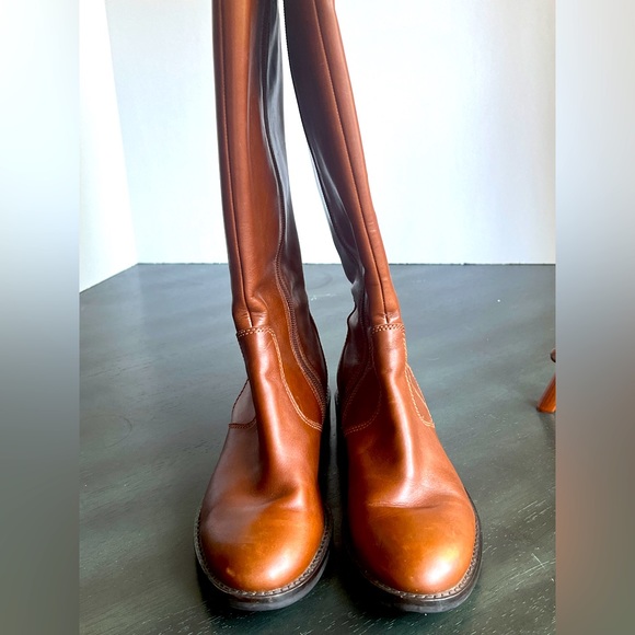 Ecco Brown Leather Knee High with 3 Buckles Zip-Up Boots  Women's Sz 6.5-7 - Picture 3 of 8